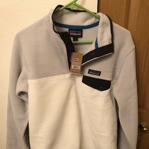 BNWT Patagonia synchilla fleece in birch white